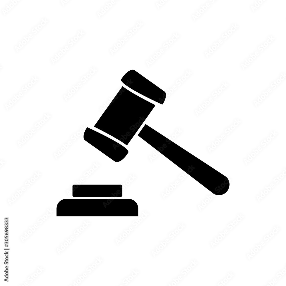 Judge Gavel Auction Icon Vector Illustration Judge Gavel Auction Icon Vector Illustration