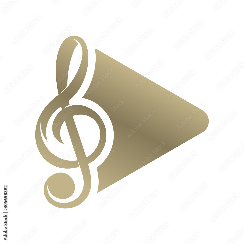 Music Note Logo Design Concept Vector. Note Play Music Logo Template. Icon Symbol. Illustration Music Note Logo Design Concept Vector. Note Play Music Logo Template. Icon Symbol. Illustration