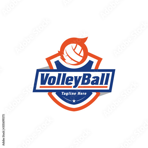 VolleyBall Team Logo Vector Template