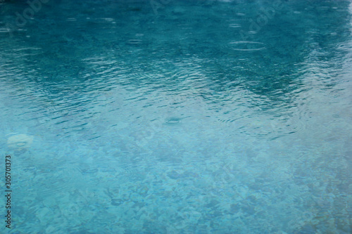Abstract blured image of water in swimming pool with reflections for background