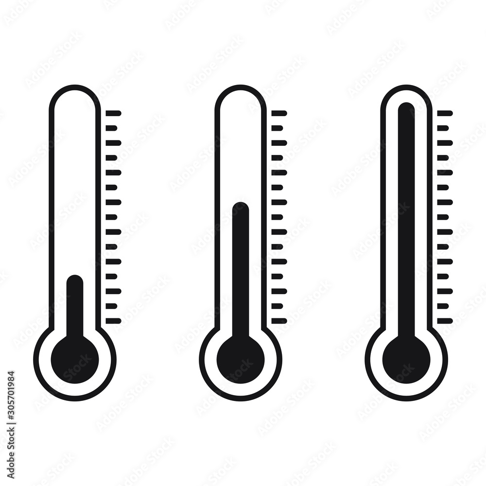 Thermometer icon, isolated vector illustration Thermometer icon, isolated vector illustration