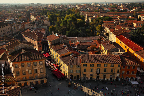 Beautiful Italian street of small old provincial town