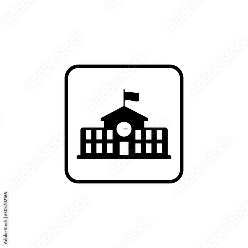 school building icon vector design symbol
