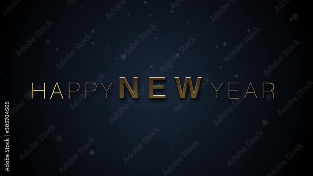 happy new year text and fireworks