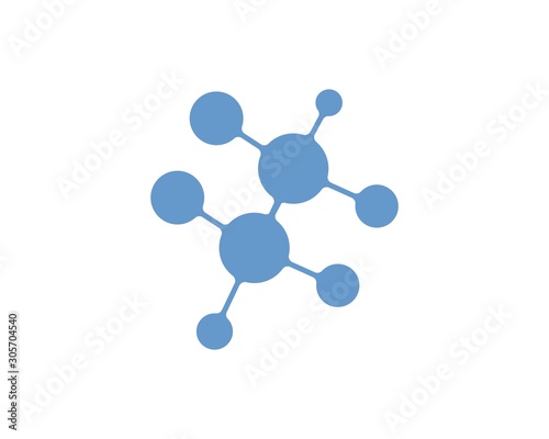 molecule logo vector illustration design