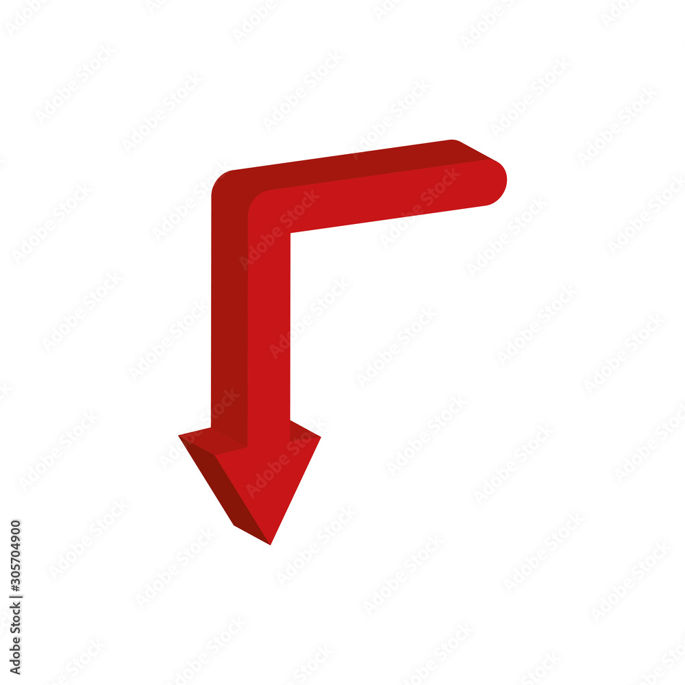 arrow down 3d style icon arrow down 3d style icon