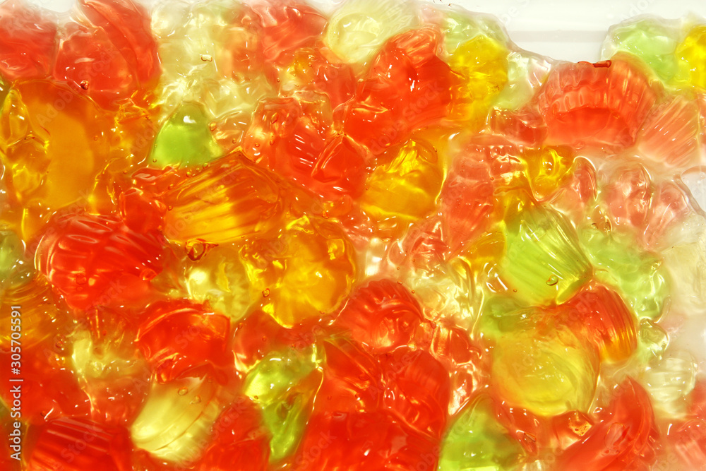 Soft fruitty jelly on white background Soft fruitty jelly on white background