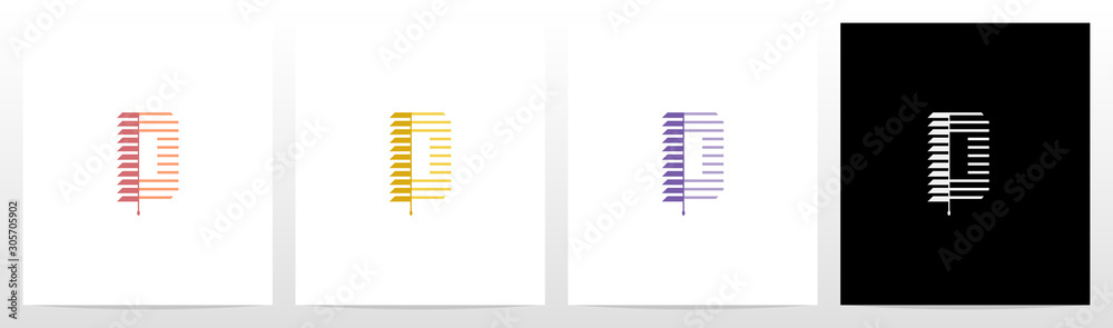 Window Blinds Letter Logo Design D Window Blinds Letter Logo Design D