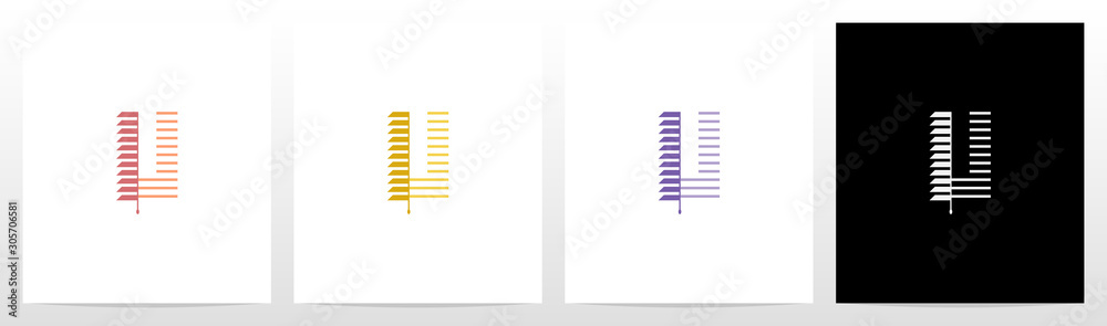 Window Blinds Letter Logo Design U Window Blinds Letter Logo Design U