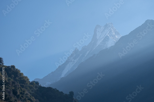 Dhaulagiri mountain peak  Annapurna base camp trek