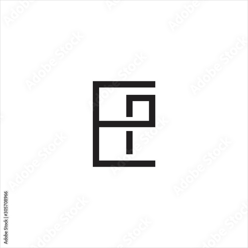 EP lotus logo vector minimalist simple