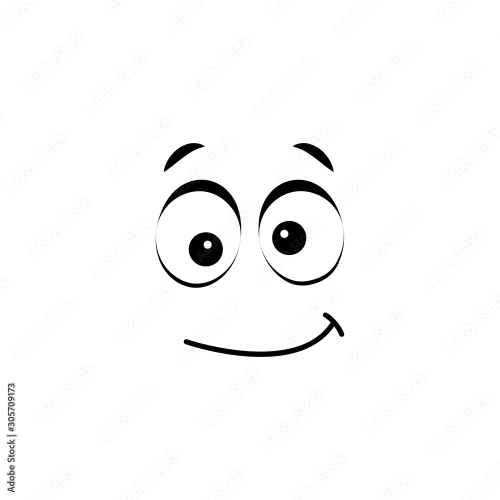 Emoji, smile icon. Simple line, outline vector of cartoon face icons for ui and ux, website or mobile application Emoji, smile icon. Simple line, outline vector of cartoon face icons for ui and ux, website or mobile application