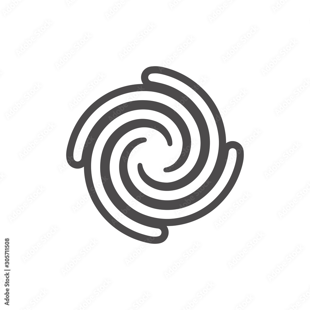 Cyclone icon in a flat style.Vector illustration. Cyclone icon in a flat style.Vector illustration.