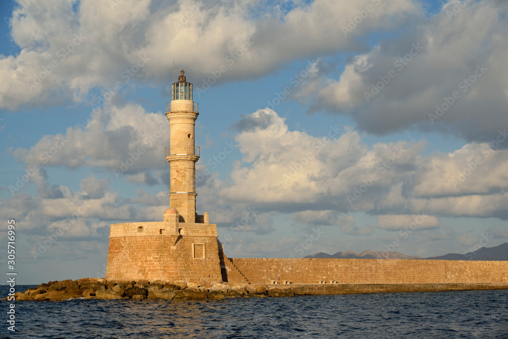 The lighthouse of Chania, Greece 