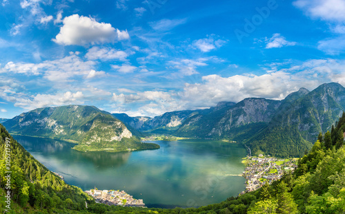 Wallpaper Mural Panoramic view of Hallstatt, Austria Torontodigital.ca
