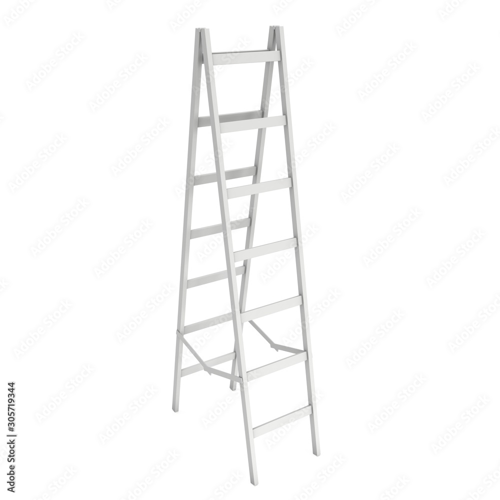Step ladder. 3d render isolated on white Step ladder. 3d render isolated on white