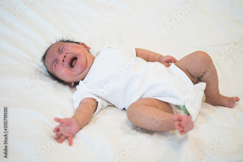 Newborn Asian baby crying