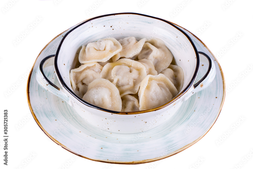 Dumplings with butter, boiled in pot Dumplings with butter, boiled in pot
