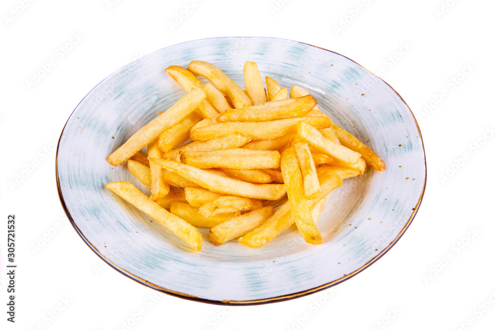 Fries on the plate fried Fries on the plate fried