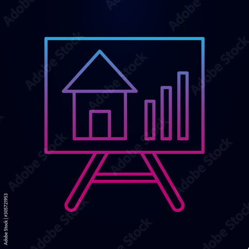 Growth of real estate prices vector nolan icon. Simple thin line, outline vector of real estate icons for ui and ux, website or mobile application