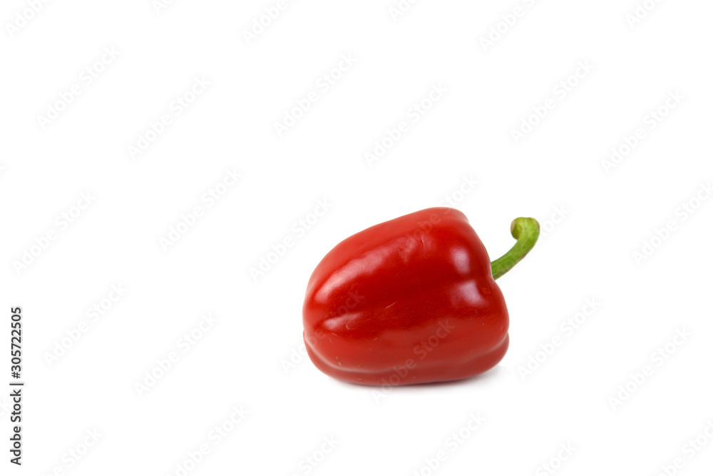 Red bell pepper isolated on a white background Red bell pepper isolated on a white background