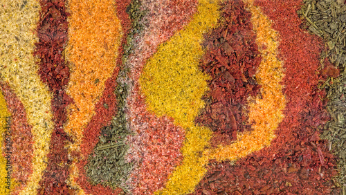 macrophoto of colorful spices background © Alexander Potapov