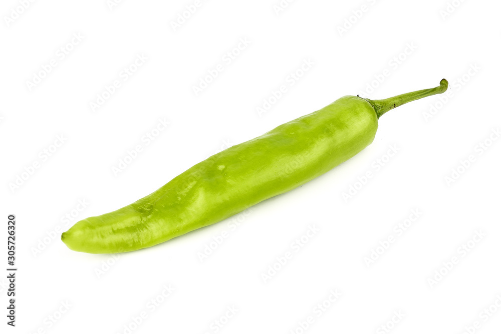 fresh green banana peppers or sweet peppers (capsicum annuum) isolated on a white background fresh green banana peppers or sweet peppers (capsicum annuum) isolated on a white background