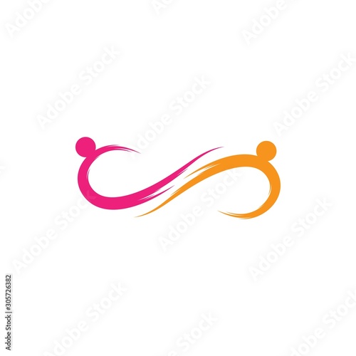 Adoption and community care Logo template vector icon