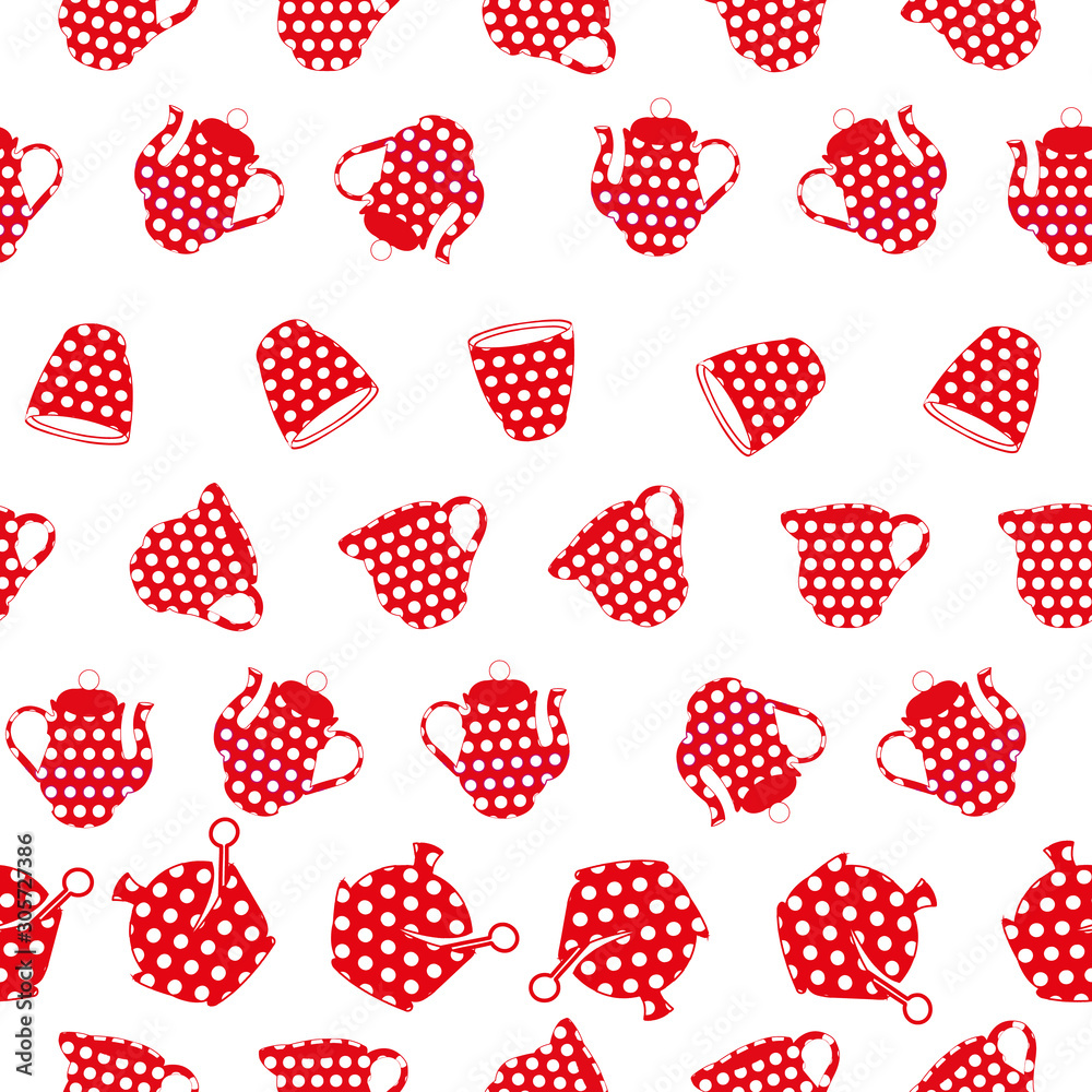 Red and white seamless pattern print background