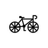 bicycle outline icon. vector illustration. Isolated on white background.