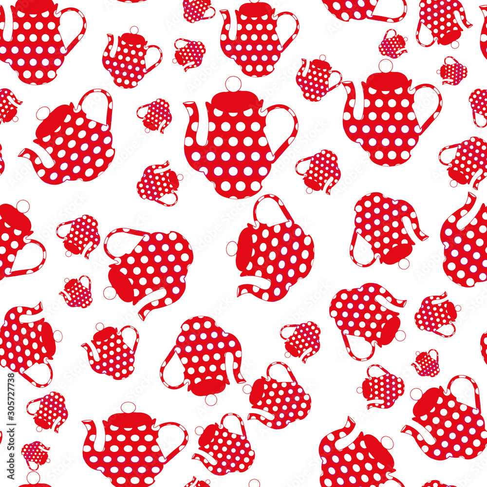 Red and white seamless pattern print background