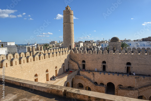 Le Ribat castle on the medina of Sousse in Tunisia