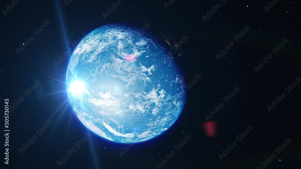 Beautiful sunrise world skyline. Planet earth from space. Planet earth rotating animation. 4k . Beautiful sunrise world skyline. Planet earth from space. Planet earth rotating animation. 4k .