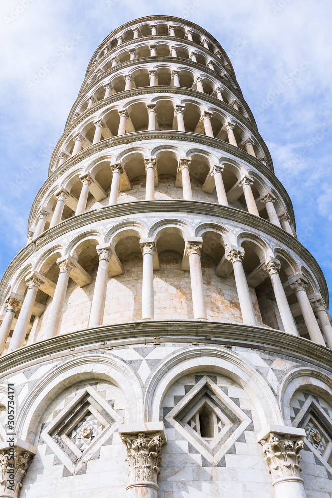 Leaning tower in Pisa - fragment.