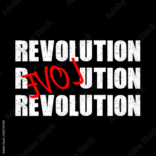 Revolution Love -  Vector illustration design for banner, t-shirt graphics, fashion prints, slogan tees, stickers, cards, poster, emblem and other creative uses