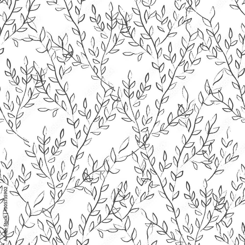 Fototapeta premium Pattern Flower Plant Botanical Frame texture Background Watercolor 
