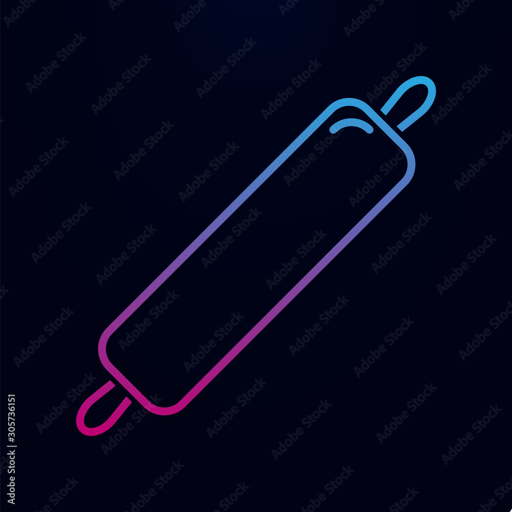Kitchen rolling pin nolan icon. Simple thin line, outline vector of kitchen icons for ui and ux, website or mobile application Kitchen rolling pin nolan icon. Simple thin line, outline vector of kitchen icons for ui and ux, website or mobile application