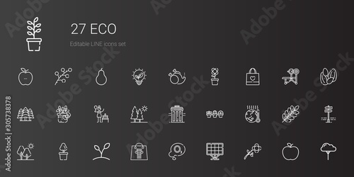 eco icons set