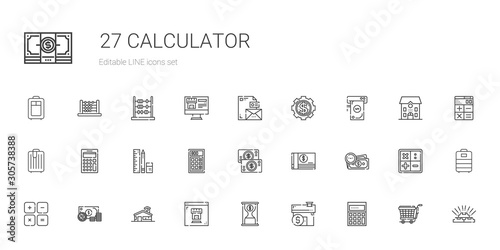 calculator icons set