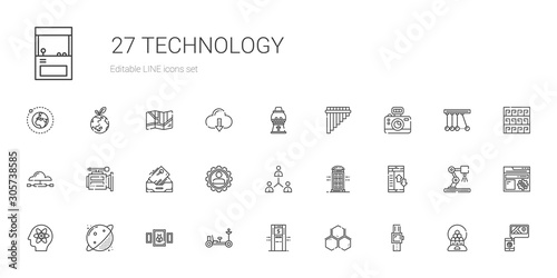 technology icons set