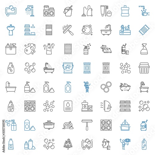 wash icons set