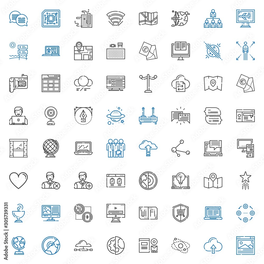 network icons set network icons set