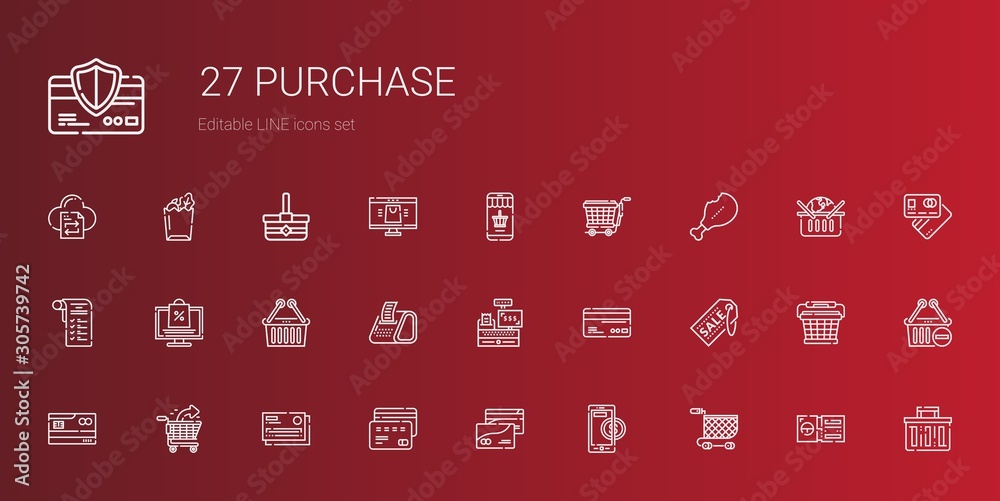 purchase icons set purchase icons set