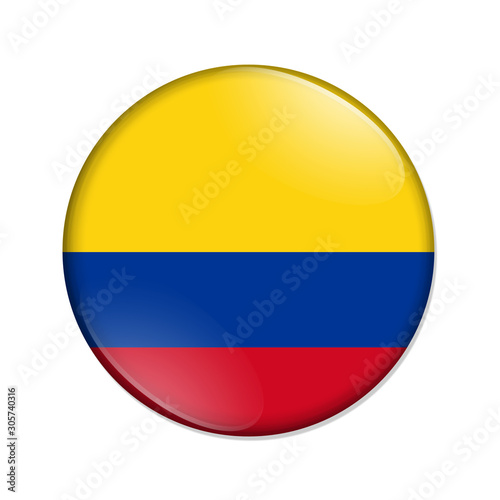 Colombia country flag badge button