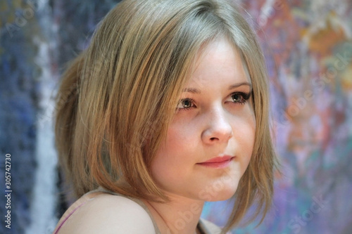 Slika na platnu Portrait of a natural blonde