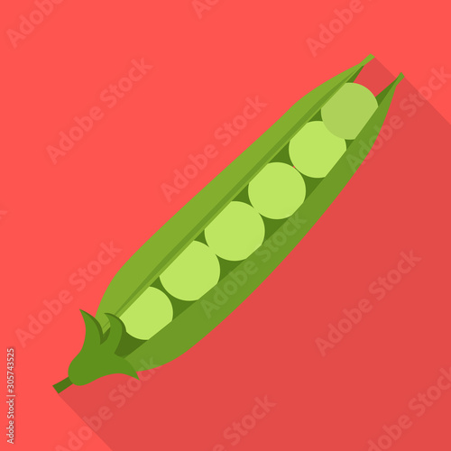 Isolated object of pod and peas icon. Web element of pod and legume stock vector illustration.