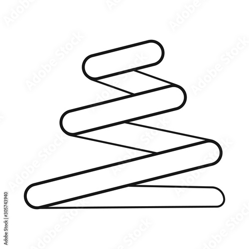 Vector illustration of coil and detail icon. Web element of coil and spiral vector icon for stock.