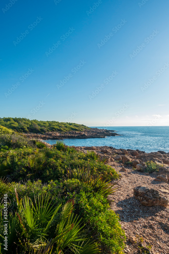 Fototapeta premium The sea in the Sierra de Irta in Alcocebre