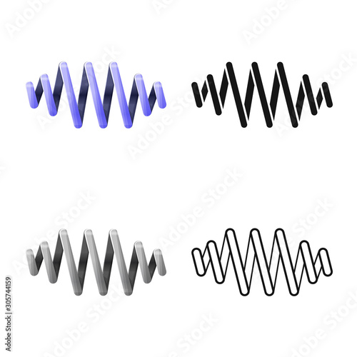 Isolated object of coil and metal symbol. Web element of coil and detail stock symbol for web.