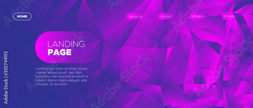 Violet Landing Page. Vector...